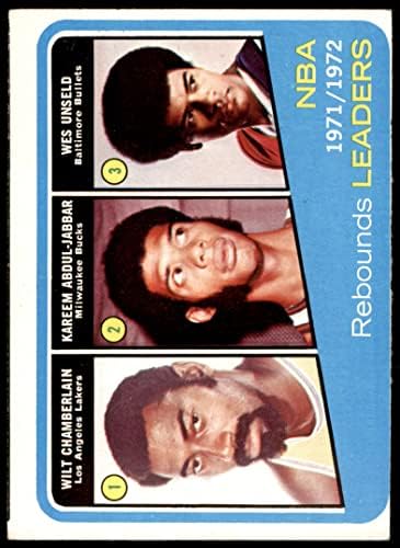 1972 Начело 175 Лидери борби НБА Уес Анселд / Уилт Чембърлейн/Карим Абдул-Джабар Лейкърс/Bucks/Буллетс (Уизардс)
