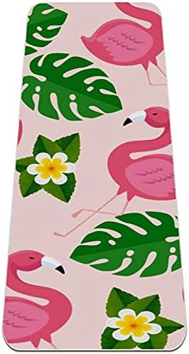 Дебела подложка за йога Siebzeh Tropical Flamingo Премиум-клас, в екологично Чист Гумена подложка за здраве