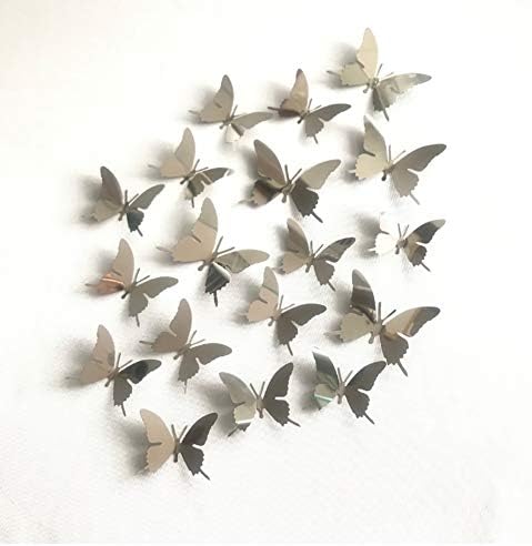 36 БР 3D Цветни Стикери за Стена с Пеперуди от Кристал със Самозалепваща Художествена Стикер, Сатен Хартиени