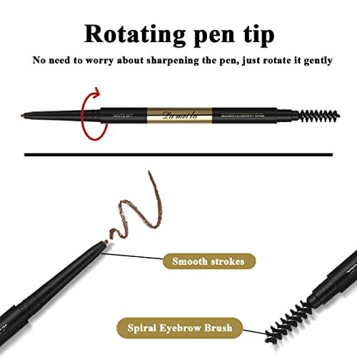 3 Различни молив за вежди, лесно създават естествени вежди и се държат по цял ден, 4 в 1: Молив за вежди * 3;