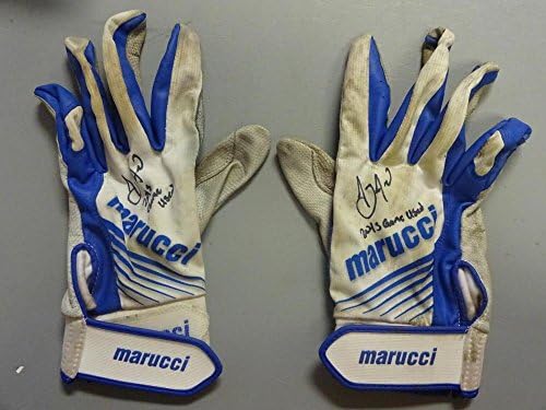 Антъни Элфорд подписа Marucci използвани в играта ръкавици за вата 2015 г., с игрални ръкавици coa - MLB