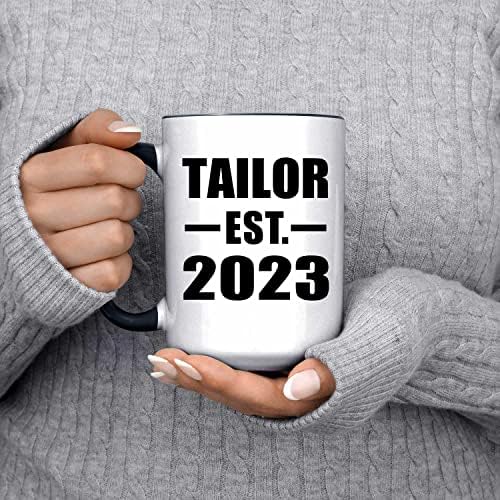 Designsify Tailor е Създадена през 2023 г., Кафеена Чаша с Акцент върху 15 грама, Черна Керамична Чаша за Чай
