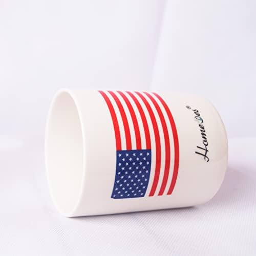 Начална бяла чаша, новост, керамична чаша за кафе, чаша с флага за подарък (САЩ)