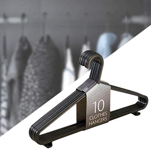 ОРЕХ 10 Комплекта черни закачалки за дрехи, Прост стил, Устойчивост на натиск и устойчивостта цвят, Закачалки