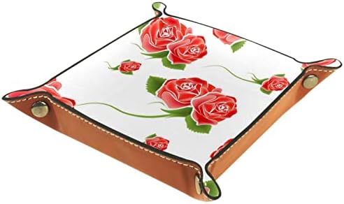 Кутия за Съхранение на Рози Нощни Тенис на Тава Чантата си за Смяна на Ключове Монетница Тава За Съхранение
