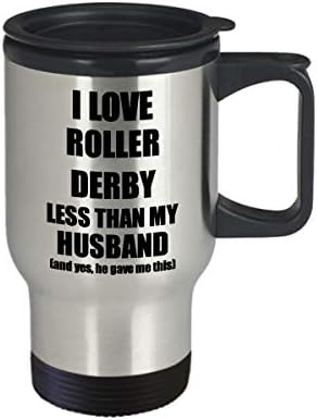 Пътна Чаша Roller Derby Wife Забавна Идея за Подарък за Свети Валентин За моя Съпруг От Husband I Love Coffee