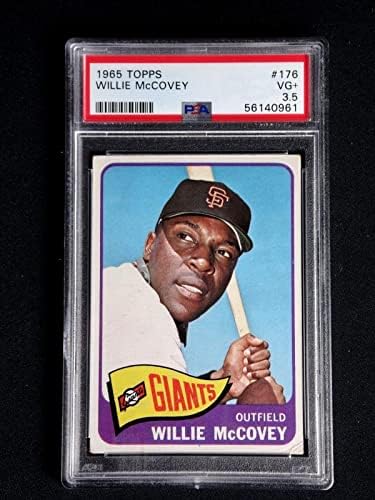 Бейзболна картичка от Уили Mccovey 1965 Topps 176 Psa 3.5 Very Good+ Бейзболни картички Hof Джайънтс с надпис