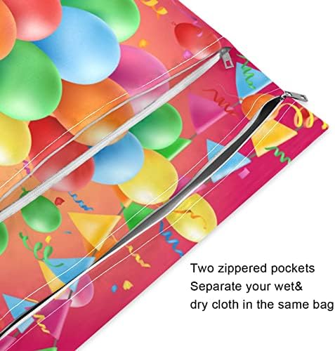 Kigai Happy Birthday Водоустойчив Влажна чанта за Филтър на Пелени, да Пере Многократно Мокри и Сухи Чанти с