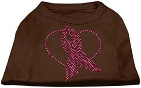 Риза за домашни любимци Mirage Pet Products с Розова Панделка и кристали, X-Large, Кафяв
