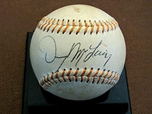 Дени Макклейн 1968 Ws Mvp Тигри Подписаха Авто Vtg Wilson Horsehide Baseball Jsa - Бейзболни топки с автографи