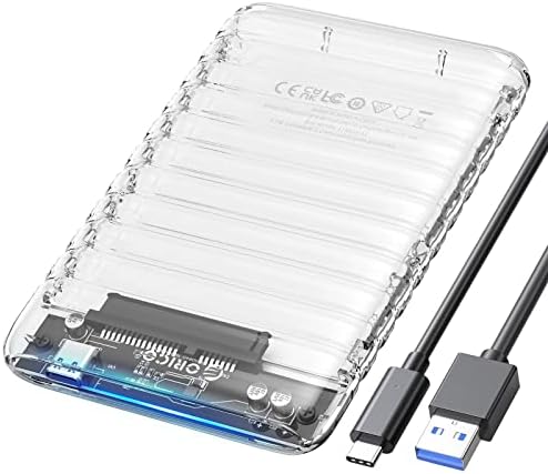 ORICO 2,5-инчов Корпус на твърдия диск USB C SSD HDD с Адаптер за твърд диск SATA 2,5-3,5, Вътрешен Отделение