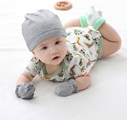 Комплект Детски шапки за еднократна употреба и Варежек MAMIMAKA За Новородено, Шапки за Малки Момчета и Момичета