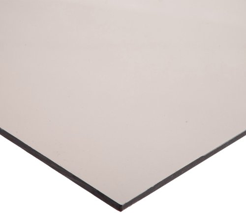 Удароустойчив лист от поликарбонат, Лъскав, ASTM D 3935, Полупрозрачна Бронз, дебелина 1/4 инча, Ширина 12 см,