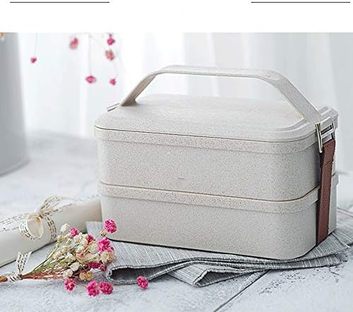 Nologo OneCompartment Bento Box - За възрастни и деца, С херметична пластмасова капачка, голяма чанта за съхранение,