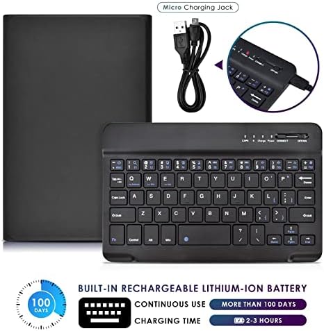 Калъф за клавиатура DETUOSI Samsung Galaxy Tab A 8.0 2019 (SM-T290/T295 /T297), Калъф Samsung Galaxy Tab A 8.0