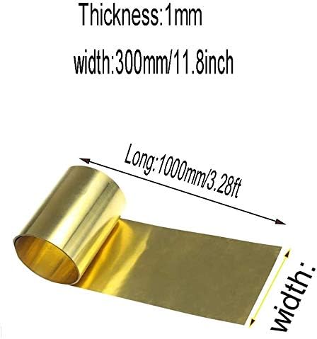 LUCKNIGHT H62 Латунная метална тонколистовая фолио табела Ролкови материали за обработка на метал 300 мм/11.8