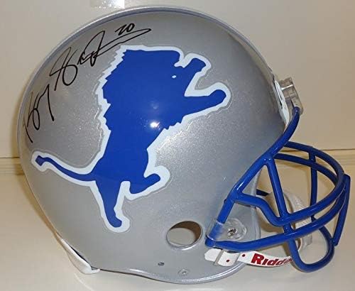 Каска Detroit Lions Pro Line с автограф на Бари Сандерса - Каски NFL с автограф