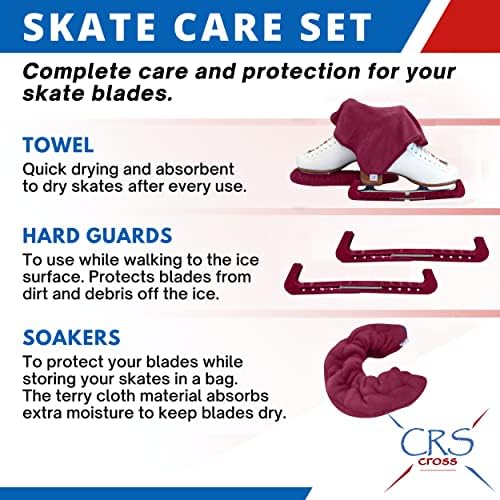 Подаръчен комплект CRS Cross Skate Guards, Гъба и Кърпи - Защита за каране на кънки и Меки калъфи за ножове