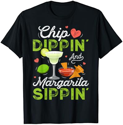 Мъжки t-shirt Чип Dippin' And Margarita Sippin' С Забавен Синко де Майо