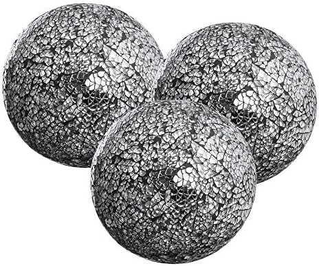 ПРЕДМЕТИ от БИТА | Декоративни топки | Комплект от 3 Стъклени Декоративни топки за мисок | Диаметър 5 см | Декоративни