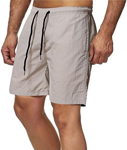 Мъжки къси Панталони за активна почивка, Класически, Намаляване с Завязками, Летни Плажни къси Панталони с Еластичен