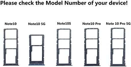 LNONLS Смяна на притежателя на тавата за две СИМ-карти за Xiaomi Redmi Note10/Note10Pro/Note10 5G/Note10 Pro