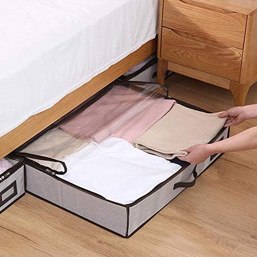 Съхранение под леглото Чанта за съхранение под леглото Кутии, Чанти за съхранение на дрехи под леглото с цип