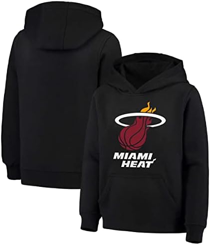 Руното Hoody Outerstuff Youth Miami Heat с Основен Логото, Пуловер с качулка