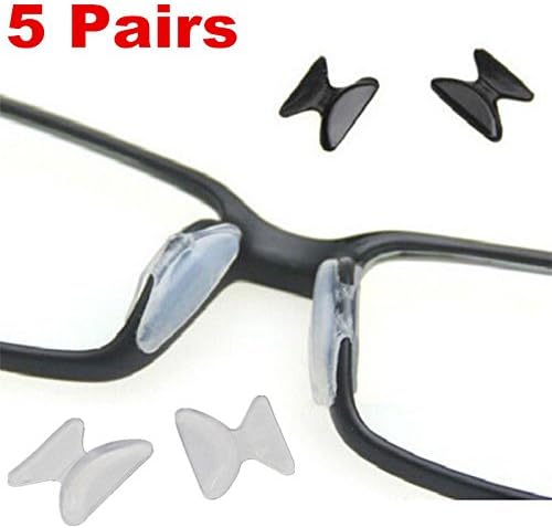 Черни Очила, Слънчеви Очила Очила устойчива на плъзгане Силиконовата пръчка В носа накладке 5 Двойки