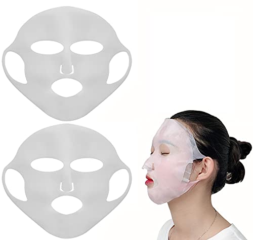 Angzhili 2 Опаковки Силиконовата Увлажняющей Маска за Лист маска, Множество Маска за лице с една кука, С маска
