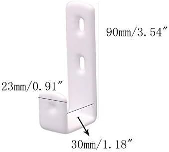 RFORPLY 7-Образни Бели куки за стълби на двухъярусную легло с PVC покритие, опаковки от 4