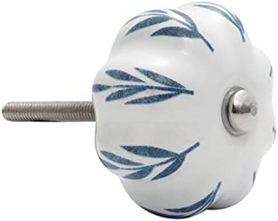 Керамична дръжка за шкаф TFIIEXFL Дръжка за чекмедже на шкафа с винтове 40 мм Дръжка за шкаф Врата копчето (Цвят: