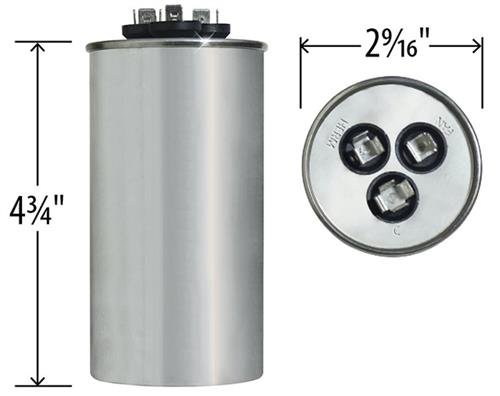 10033519-60 + 10 icf MFD 440 Волта променлив ток - Актуализиране на кръгла кондензатора с двойно действие Lennox