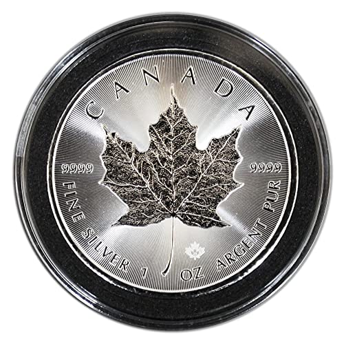 1988 - Сега (Случаен година) Канадската сребърна монета под формата на кленов лист с тегло 1 унция с Подарък
