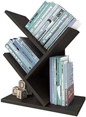 Bookshelf от дърво Годфериксин, 3-Уровневые Рафтове-Организаторите За съхранение на Книги, Outdoor шкафове,