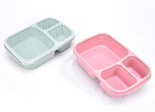 Японски Обяд-Запечатани Кутии 3 Мрежи С Капак За Къмпинг, Пикник Преносим Пластмасов Контейнер За Съхранение На Хранителни Плодове Bento Box За Деца