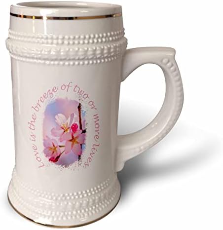 3розные розови цветя сакуры - Разцъфваща череша. Любовта - това е бриз. - чаша за стейна на 22 унция (stn-362089-1)