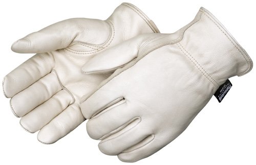 Ръкавици Liberty Ръкавица & Safety 6227/2XL от висококачествена телешка кожа за водача с утепленной Червена руното облицовка, 2X размер (опаковка от 12 броя)