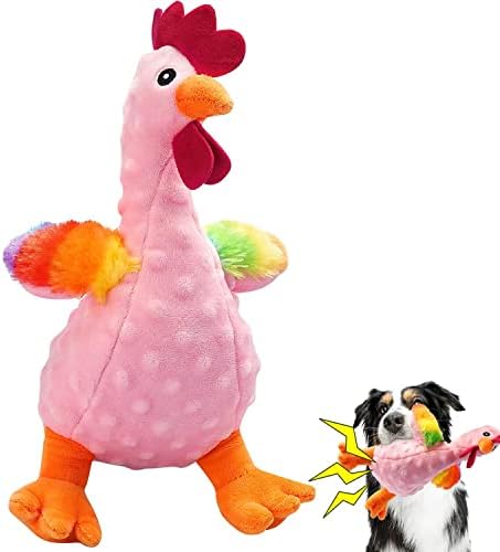 Пищащие Играчки за кучета Pubialo, Плюшени Играчки за кучета с плънка от Пилешко месо, за никнене на млечни