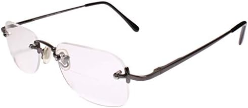 Правоъгълни Очила в Метални Рамки и Без Рамки С Прозрачни Бифокальным Баркод 1.50