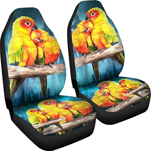 Слънчев папагал (The Sun Parakeet) Покривала за автомобилни седалки с принтом Папагал