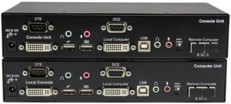 StarTech.com Конзола удължителен кабел USB DVI KVM с последователни връзка и аудио от оптична 2-километровому оптоволокну DVI KVM Extender (SV565FXDUSA)
