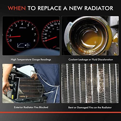 Радиатор за охлаждаща течност на двигателя премиум-клас с радиатора на трансмисионния на масло, съвместим с Mercedes-Benz E320 1996-1997 3,2 л, Автоматична скоростна кутия, Смяна