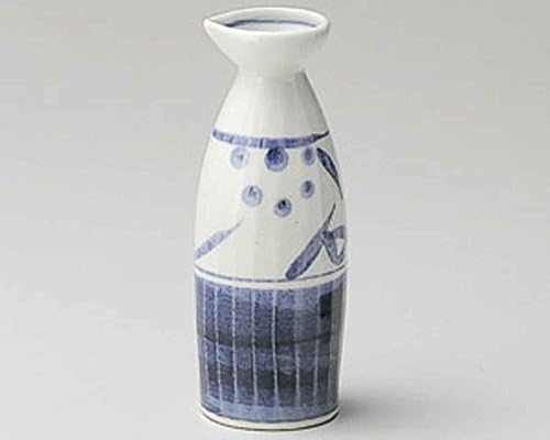 Гарафа за саке Tobe Flower 2 инча Бяла керамика Произведено в Япония