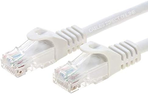 Кабели директно Онлайн Бял 3 подножието на Мрежата Cat6 кабел Ethernet RJ-45 Интернет-модем, Пач-Кабел